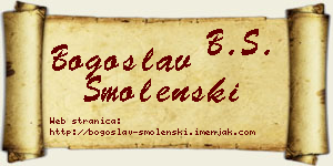 Bogoslav Smolenski vizit kartica